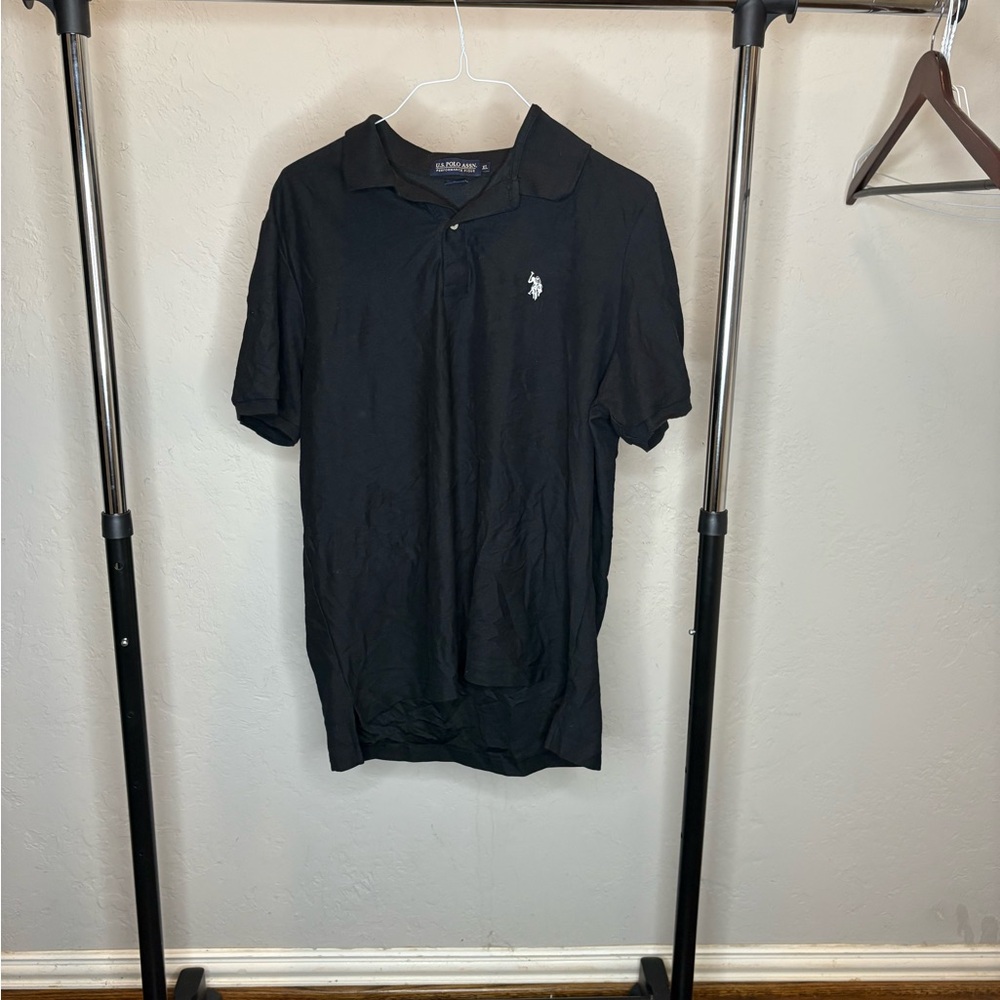 U.S. Polo Assn. Black Polo Shirt Classic Style - Picture 1 of 3